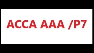 BPP ACCA ECR Paper AAA (Advanced Audit and Assurance)